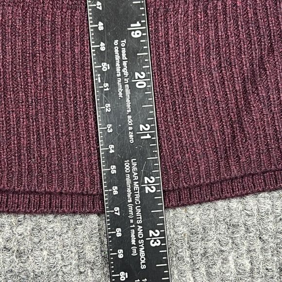 American Eagle Outfitters Sweater Women Medium Red Burgundy Open Knit Zip Casual - Picture 12 of 15